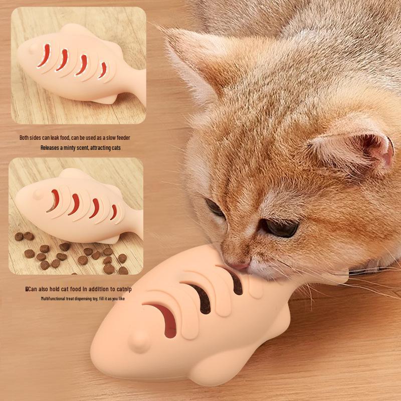 Self-Play Bite-Resistant Catnip Teething Toy for Cats