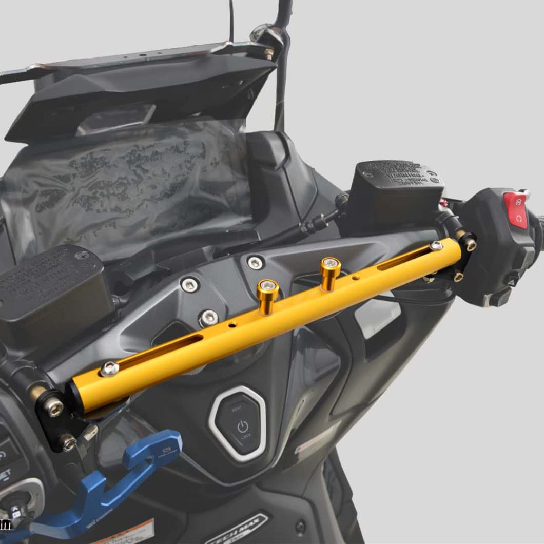 

LEDISHUN Motorcycle Clamp Bar Holder for TMAX560 and TMAX530 Multi-Bar (20-23) (17-19) (T-MAX560 (22-23), Gold) золотой