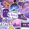 50Pcs Cartoon Purple Stickers Diy Suitcase Laptop Guitar Bicycle Car Decals