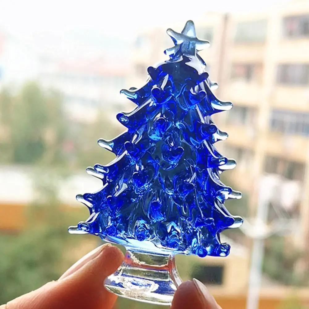 Home Xmas Decoration Christmas Tree Figurines Souvenir Gifts Art&Collection Crystal Miniature Crystal Paperweight Crafts