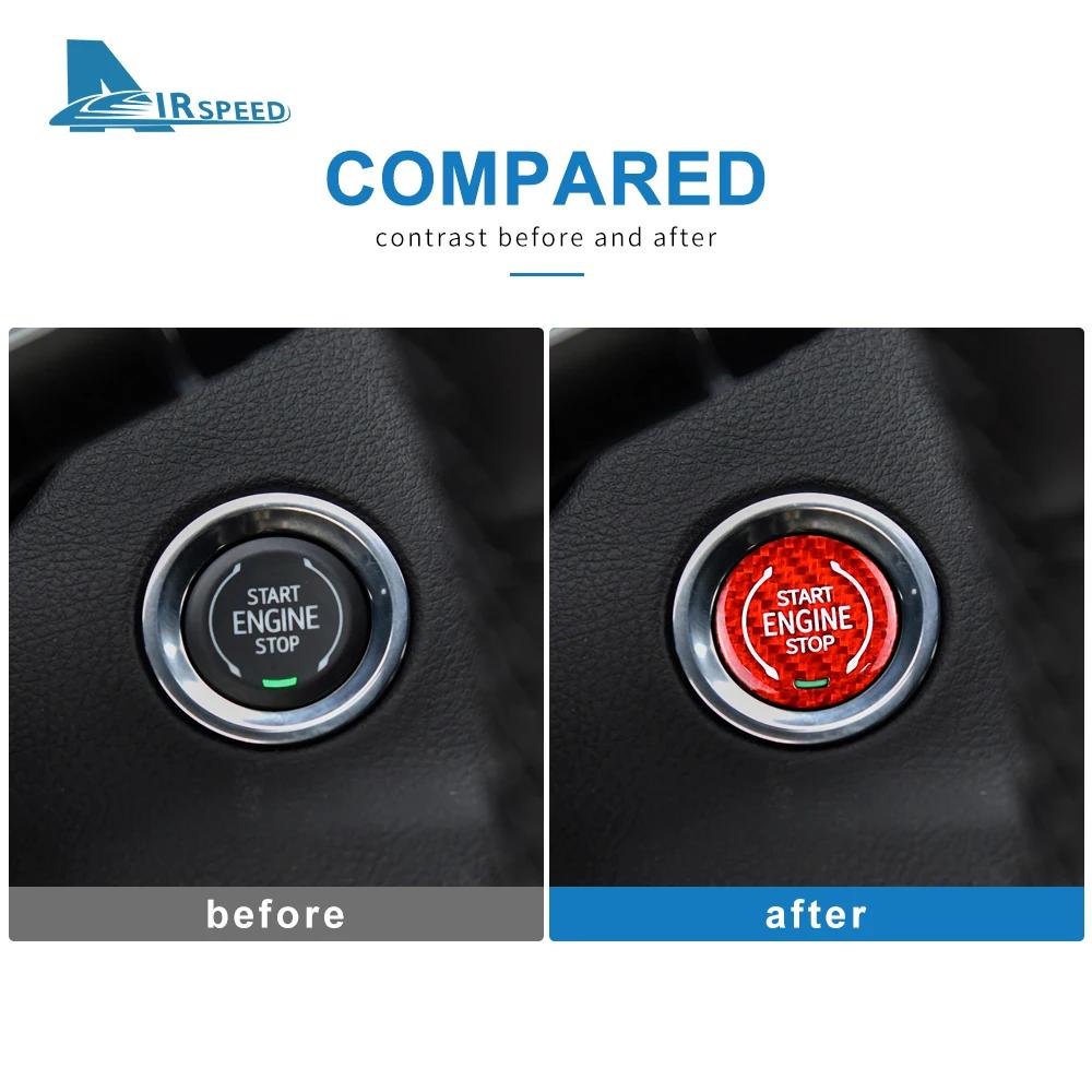 Carbon Fiber Engine Start Stop Button Cover for Chevrolet Corvette C8 Cadillac XT4 XT6 CT5 2019-2023