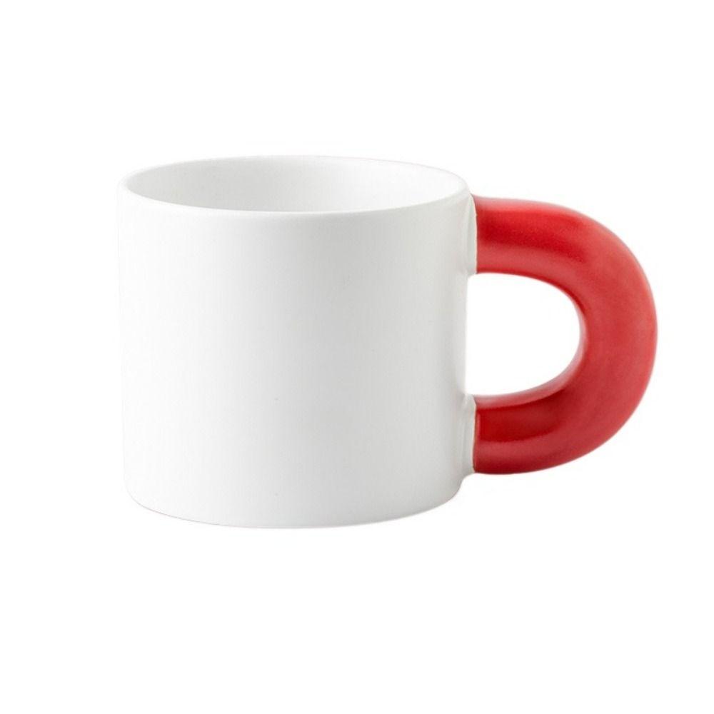 Fat Round Handgrip Novelty Cups Ceramic Cute Fat Handle Cup Personalized Milk Container  Home