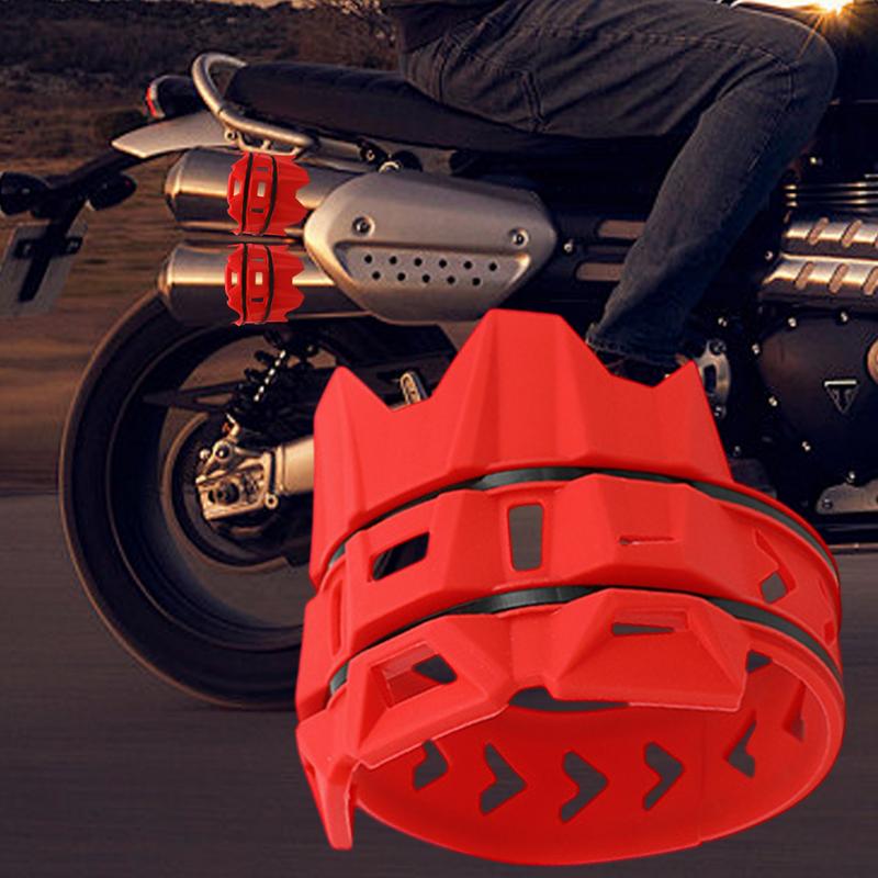 Motorrad Auspuff Endrohr Schutzabdeckung Motorrad Escape Endrohr Verbrühschutzring Elastischer Schalldämpfer Endrohr Ring