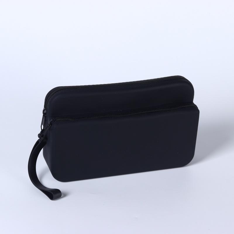 Silicone Zipper Portable Storage Bag Coin Purse Lipstick & Cosmetics Pouch Travel Bag Unisex Soft Handle