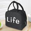 Isolierte Lunchtasche Reißverschluss Kühltasche Tragetasche Thermotasche Brotdose Leinwand Essen Picknick Lunchtaschen für die Arbeit Handtasche Essensmuster Praktische Nutzung