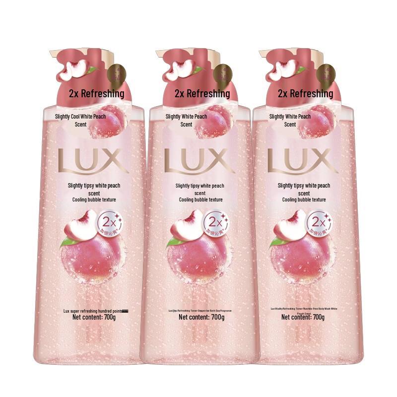 Lux White Peach Scent Foaming Body Wash 3-Pack