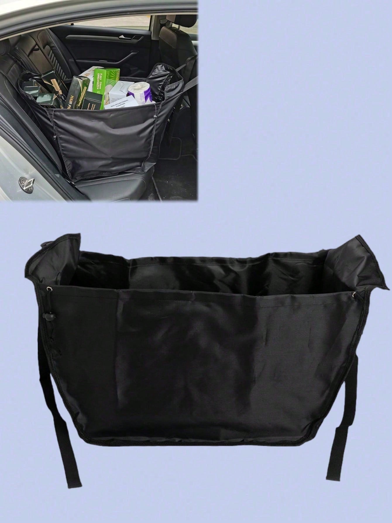 

1Pc Car Seat Back Organizer – Large Capacity, Foldable, Washable, with Adjustable Straps, Universal Fit. чёрный