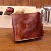 Vintage Handmade Leather Wallet for Men Bifold Minimalist Genuine Leather Men Wallet
