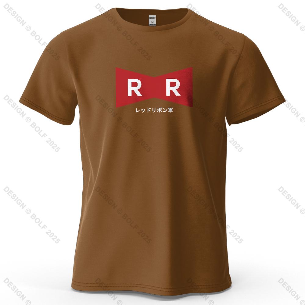 Red Ribbon Army Printed Unisexs TShirt 100 Cotton Oversized Anime Graphic Tees for Unisex Tops Tees Casual Streetwear