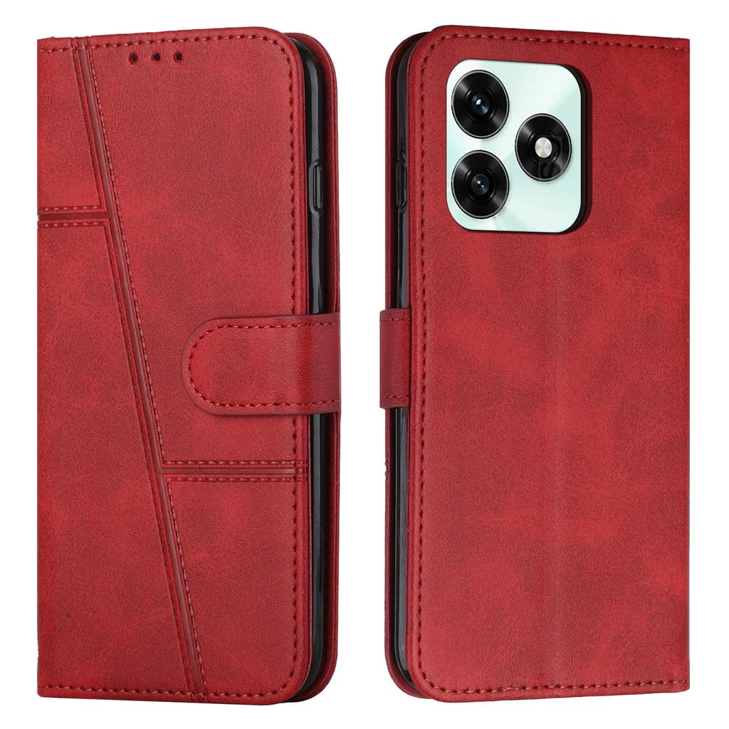 For Honor X5c Plus 4G/X5c 4G Leather Phone Case Foldable Stand Wallet Flip Cover with Strap