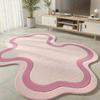 Modern Minimalist Carpets For Living Room Fluffy Soft Study Rug Irregular Shapes Bedroom Decor Pink Carpet Thick Plush Floor Mat