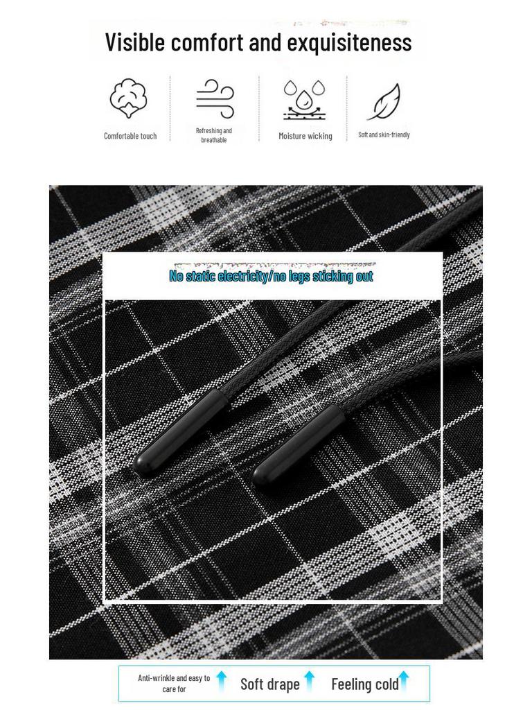 Damen High-Waist Schwarz-Weiß Karierte Weitbein Drapierte Hose