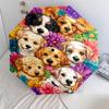 0106 Dog In Flower Bush  Pattern, Automatic Folding Umbrella, Portable and Foldable Design, 8 Ribs, a Christmas or Birthday Gift.