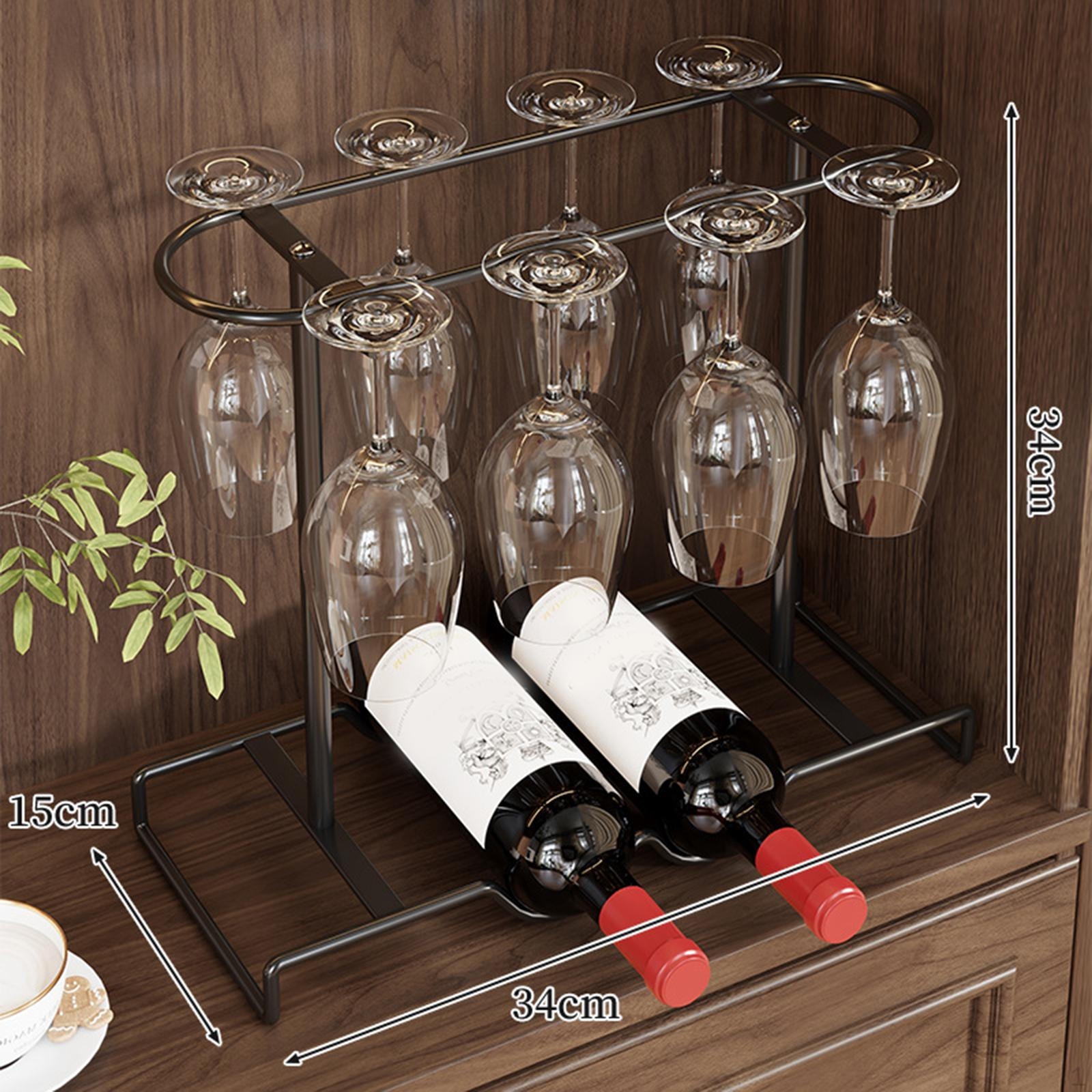 

Органайзер-подставка для стеклянной посуды для столешницы, настольная стойка для хранения бокалов для кухонных аксессуаров чёрный