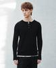 Jeilium Harriet Cotton Henley Neck Knit Black