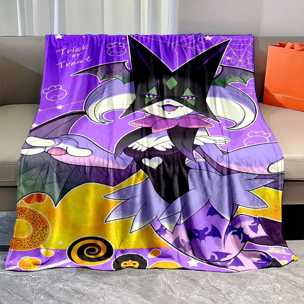 

6 Sizes Game Pokémon M-Meowscarada Print Blanket Fluffy Plush Sofa Bed Throw Blanket for Kids and Adults Travel Home Supplies 75cm x 90cm