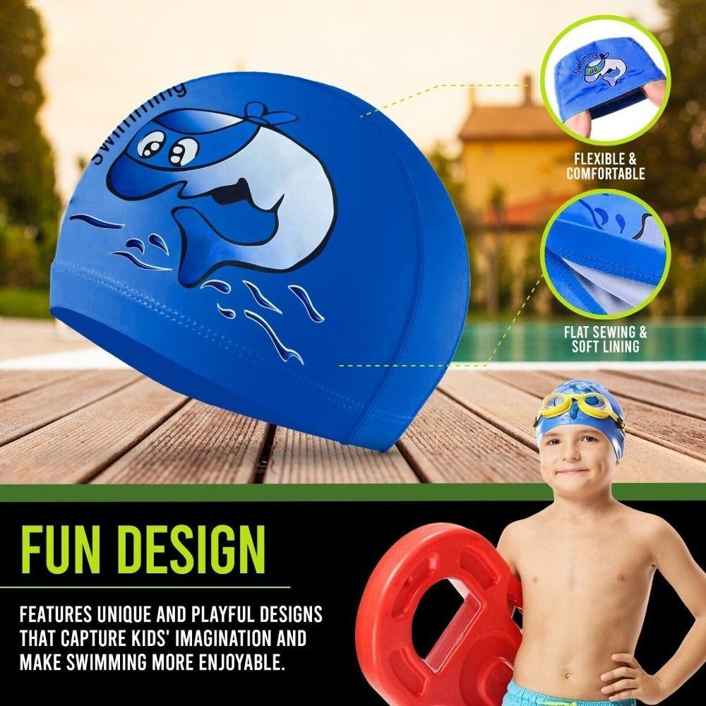 Silicone Durable Swimming Caps Waterproof Swimsuit Sports Accessories Pool Bathing Hats  Girls