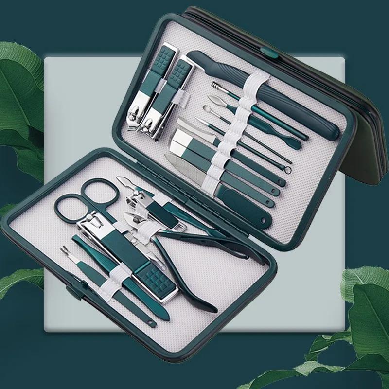 Professional 7-18 Piece Nail Care Kit Stainless Steel Manicure Nail Clippers High Aesthetic Value Portable and Practica Tools