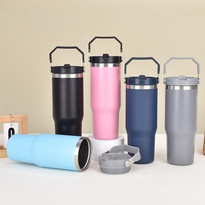 Přenosný termohrnek do auta z nerezové oceli, venkovní, velkokapacitní, doprovodný hrnek Ice Bully