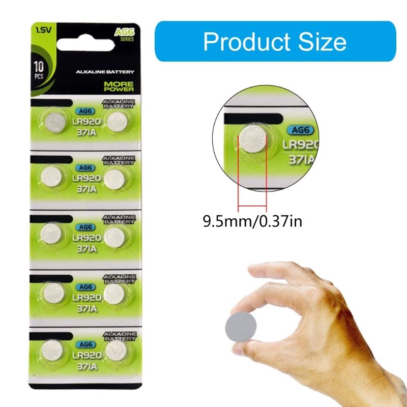 Pack Of 10pcs/20pcs AG6/LR69 Button Cell Batteries 1.55V Alkaline Coin Cell Battery For Watches And Remotes Toy