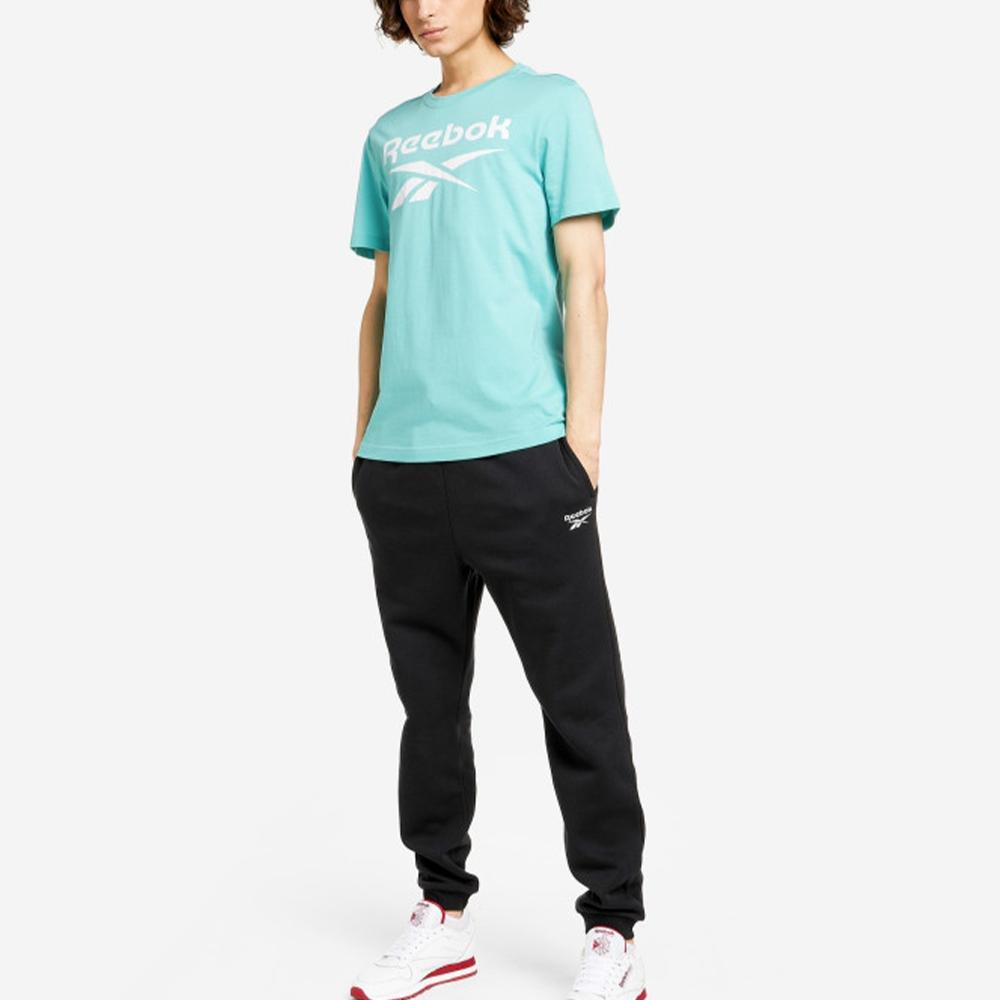 Reebok Big Logo Soft Comfortable Skin-Friendly Short Sleeve T-Shirt Men Tops Light-Blue HI0657