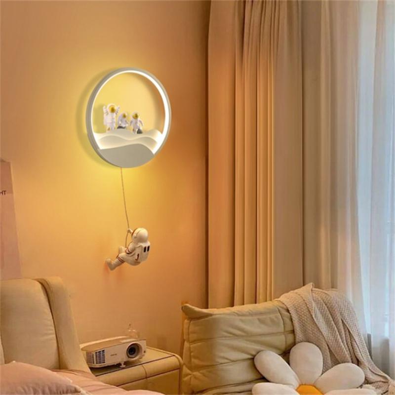 Astronaut Cloud Lunar Eclipse Wall Lamp Nordic Home Decoration Lamp Children's Room Background Wall Creative Lighting Wall Mount