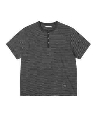 Sseonegteu St Henley Neck Tee - Charcoal