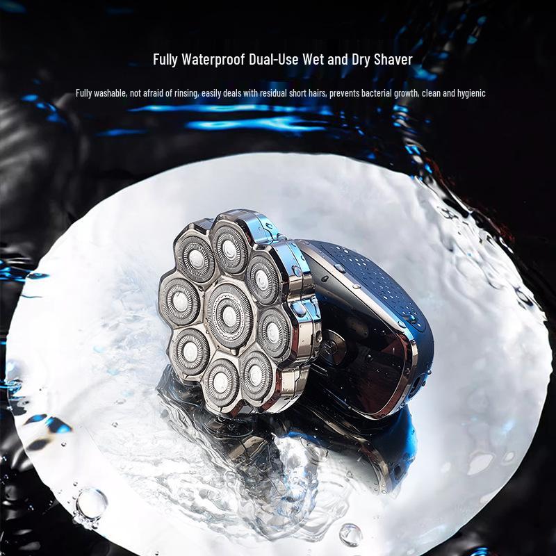 Five-in-One Magnetic Electric Razor: Bald Head Shaver, Hair Clipper, Whitening Nose Trimmer