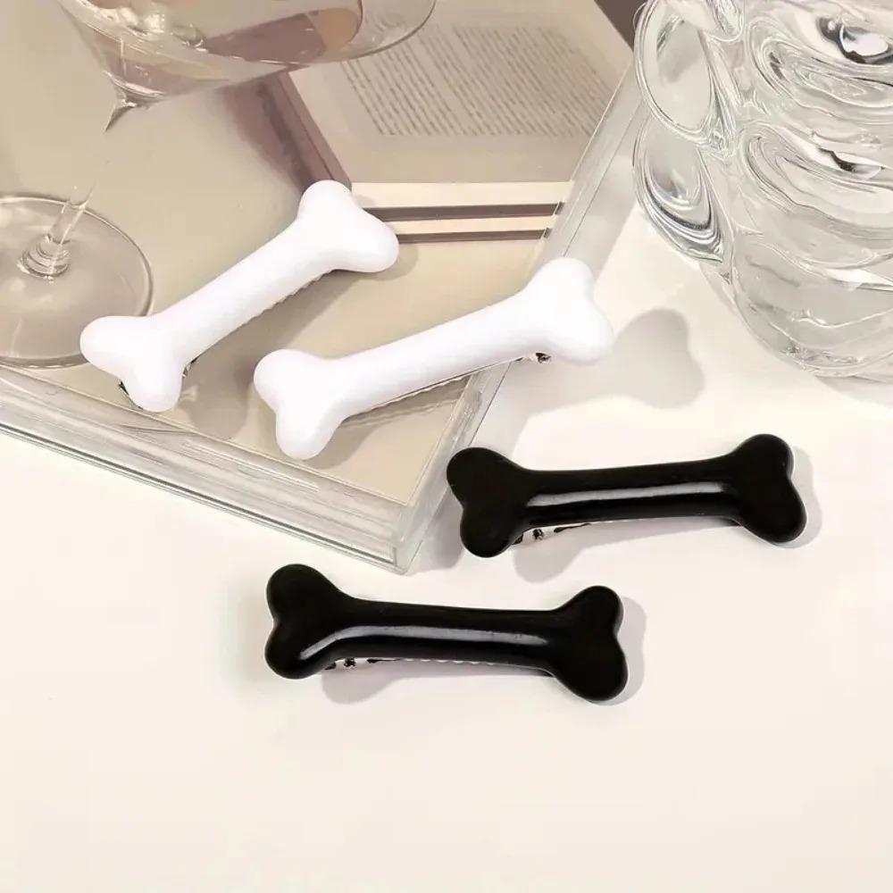 2Pcs Bone Hairpins Fashion Lovely Women Gril Headwear Barrettes Vivid Dog Bone Hair Clips Side Hair Pin Hair Accessories
