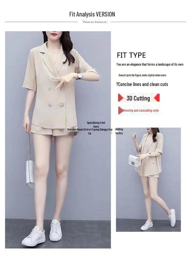 2024 Plus Size Summer Fashion 3-Piece Set: Stylish, Belly-Concealing Shorts Suit for Women