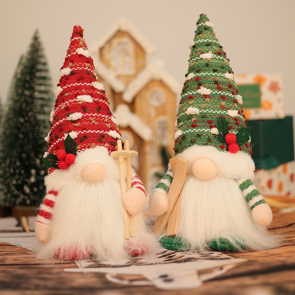 Reusable Santa Claus Pendant Creative Faceless Doll Xmas Tree Pendant  Festival