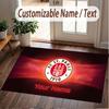Benutzerdefinierter Teppich FC St. Pauli Muster Druck Name Text Weicher Rutschfester Boden Teppich für Haus Innen Dekoration