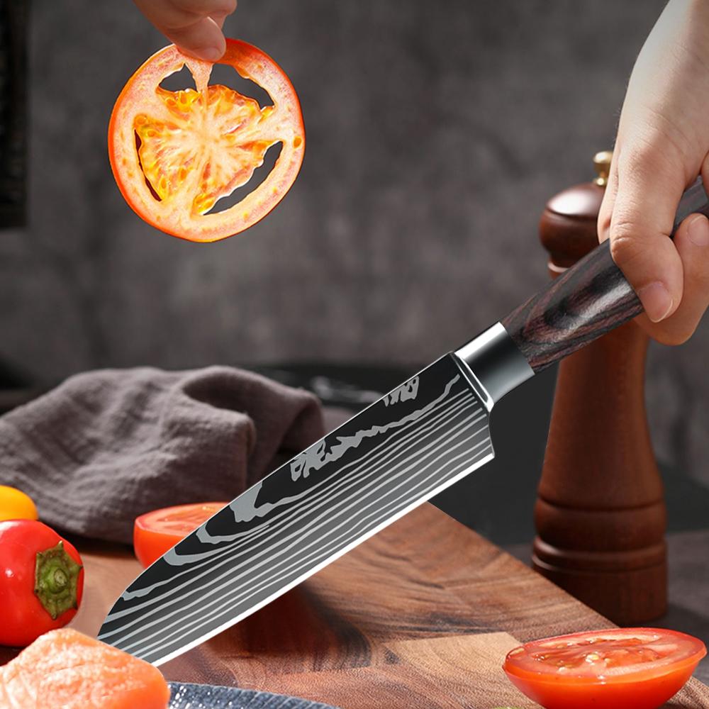 

ZENG Damascus Pattern Kitchen Knife Stainless Steel Multi-Purpose Japanese Professional Chef Knife for Cutting Fruit Vegetable United States