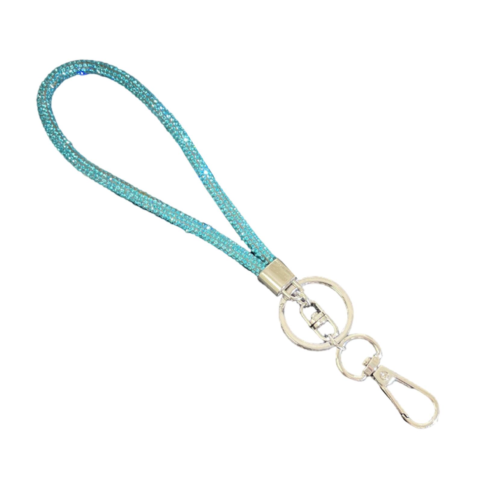 

Хрустальный шнурок для мобильного телефона, стразы, ремешок для телефона, модная цепочка кроссбоди для мобильных телефонов, универсальный аксессуар-брелок A синий