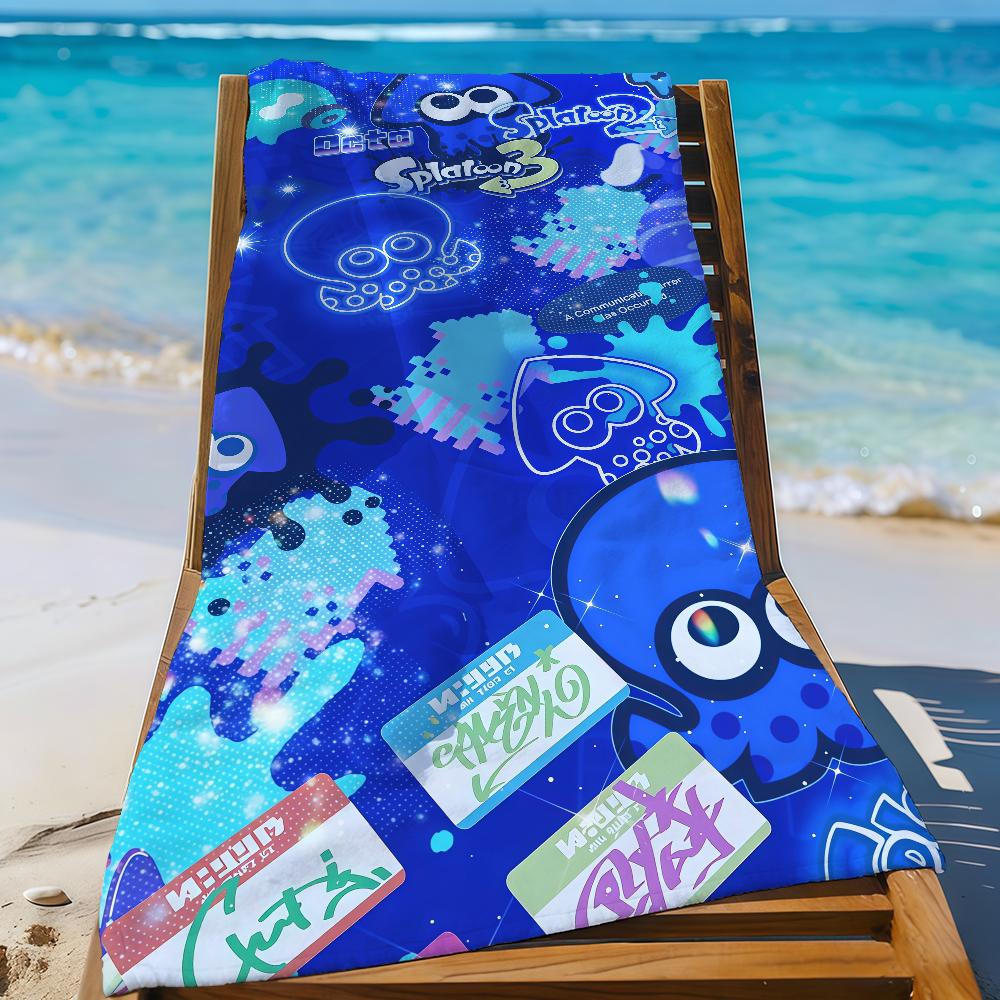 

Game Cool S-Splatoon-S 3 Towel Sports Quick Dry Travel Camping Gear Sandproof Soft Light Large Beach Towel W30*H60(CM)