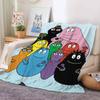 Cartoon Barbapapa Blanket Soft and Skin Friendly For Couch Bed Napping Bedspread All Seasons Comforter