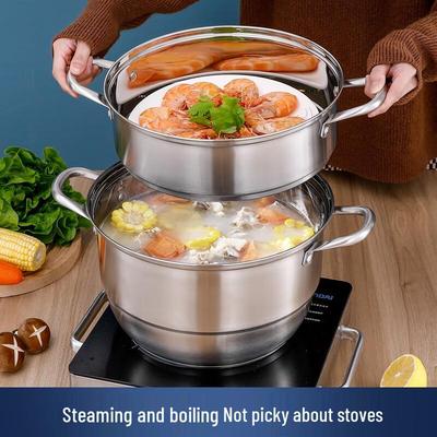 Lilang 304 Stainless Steel 3-Layer Steamer Pot