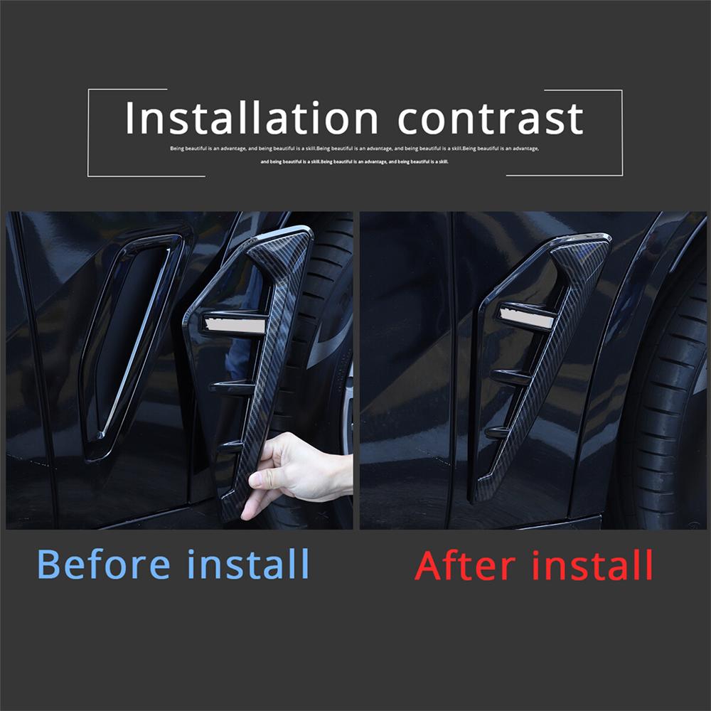 Krytky větracích otvorů blatníku s bočním křídlem v karbonovém vzhledu pro BMW X5 G05 X5M 2019-2022