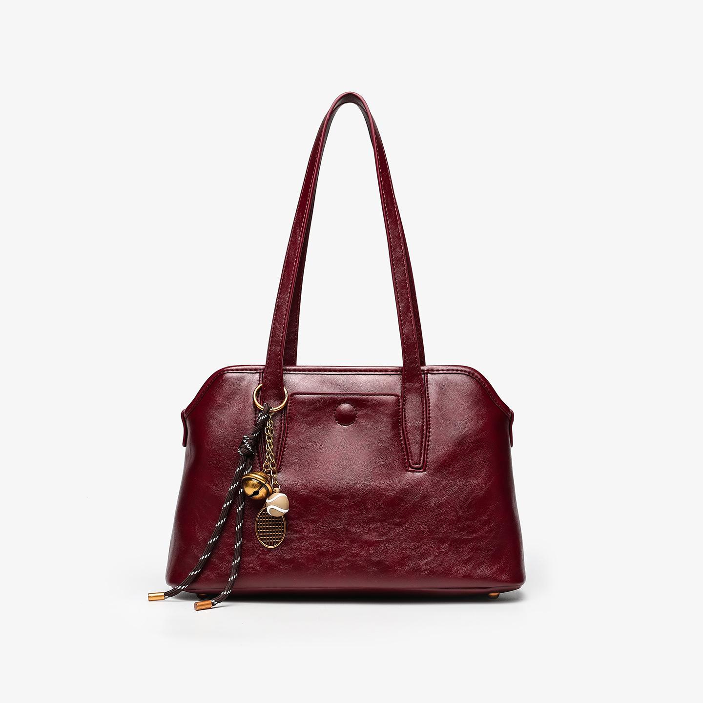 

Ретро сумка-подмышка контрастных цветов для поездок на работу красный