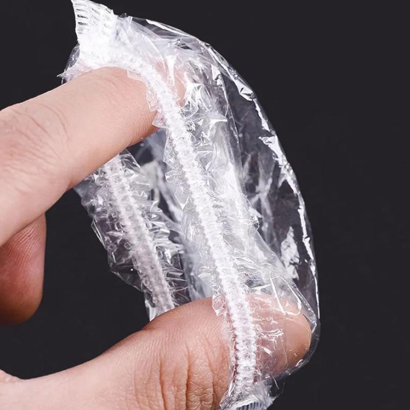 100pcs Disposable Earmuffs Thickened Transparent Elastic Hair Dye Shower Protective Tools Protective Masks Waterproof Earmuffs
