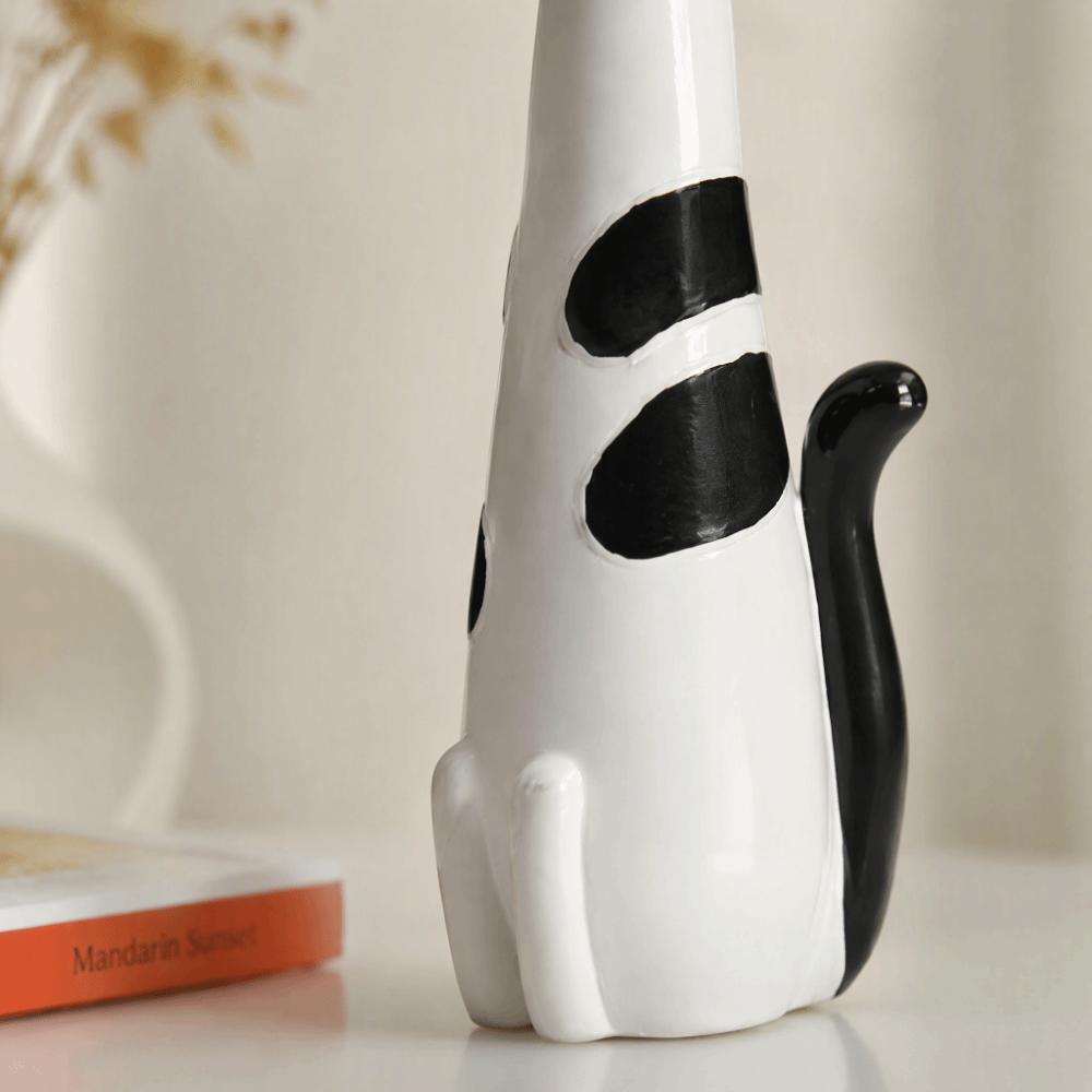 7.09x2.17x2.36in Cat Vase Planter Resin Resin Cat Vase Quirky Desktop Flower Pot For Desk Decor