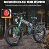 Burchda R5Pro 1500W50km/h 26-inch Folding Electric Mountain Bike 48V20AH Lithium Fat Electric Bicycle Motorcycle