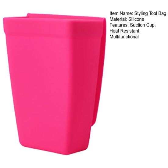 Strumento per lo styling dei capelli Borsa in silicone Ventosa Resistente al calore Piastra per capelli/Ferro arricciacapelli Custodia per organizer per strumenti per capelli