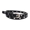 PU Leather Waist Belt with Pin Buckle Harajuku Star Rivet Waist Belt Woman Girls Jeans Dresses Skirt Coat Waistband