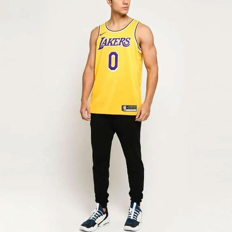 Nike Los Angeles Lakers Kyle Kuzma Swingmen Jersey Yellow Men's AA7099-735