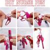 12pcs Multifunctional Nurse Pen Set, Including Pen Light, Permanent Marker, Multicolor Ballpoint Pen, Keychain Clip, Folding Scissors