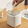 Non-slip Plastic Wastebasket Press Type Paper Waste Bin Creative Desktop Trash Can  Bedroom