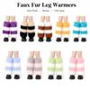 Faux Fur Faux Fur Leg Warmers Elastic Openings Fuzzy Boot Covers Fashion Fur Boot Cuffs  Women's