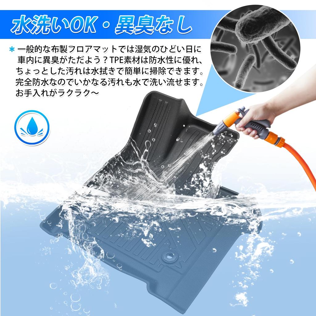 GIMUYA 3D Waterproof Floor Mats for Toyota New Alphard and Vellfire and Custom Designed for Gasoline and Hybrid Made of TPE Easy Set of Black (40