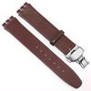 For Swatch SYXS116 GB274/GN239/GB294/287 Ultra-thin Plain Cowhide Genuine Leather Watch Strap 17mm Bracelet Watchband with Tools
